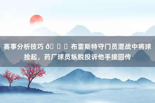 赛事分析技巧 👀布雷斯特守门员混战中将球捡起，药厂球员纵脱投诉他手接回传