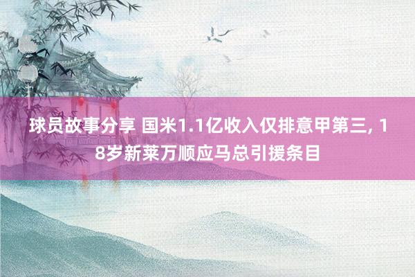 球员故事分享 国米1.1亿收入仅排意甲第三, 18岁新莱万顺应马总引援条目