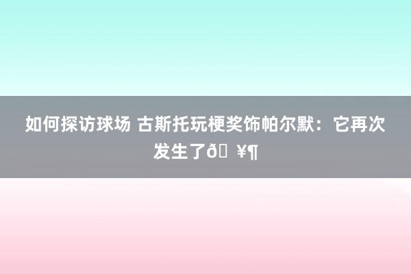 如何探访球场 古斯托玩梗奖饰帕尔默：它再次发生了🥶