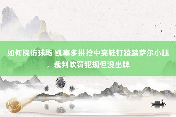 如何探访球场 凯塞多拼抢中亮鞋钉蹬踏萨尔小腿，裁判吹罚犯规但没出牌