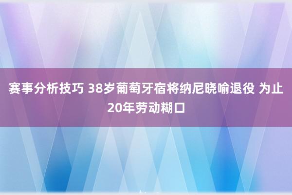 赛事分析技巧 38岁葡萄牙宿将纳尼晓喻退役 为止20年劳动糊口