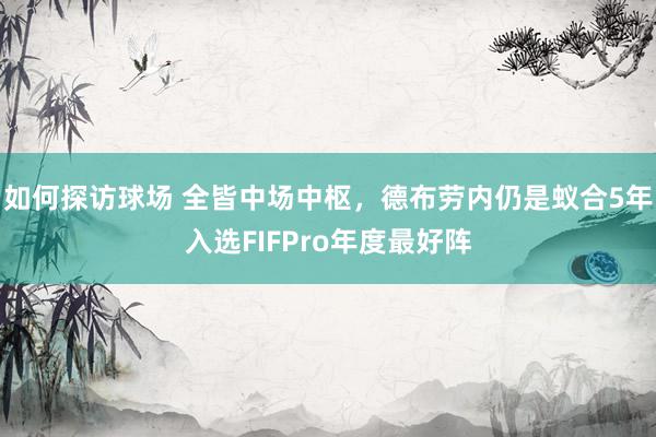 如何探访球场 全皆中场中枢，德布劳内仍是蚁合5年入选FIFPro年度最好阵